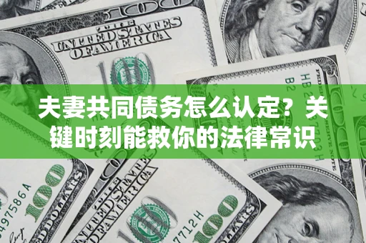 济南夫妻共同债务怎么认定？关键时刻能救你的法律常识